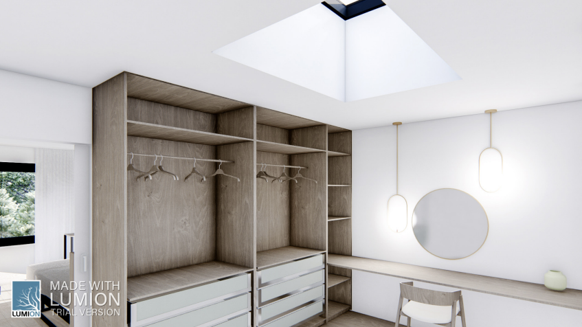 Wizualizacja wnętrza - kuchnia z wyspą